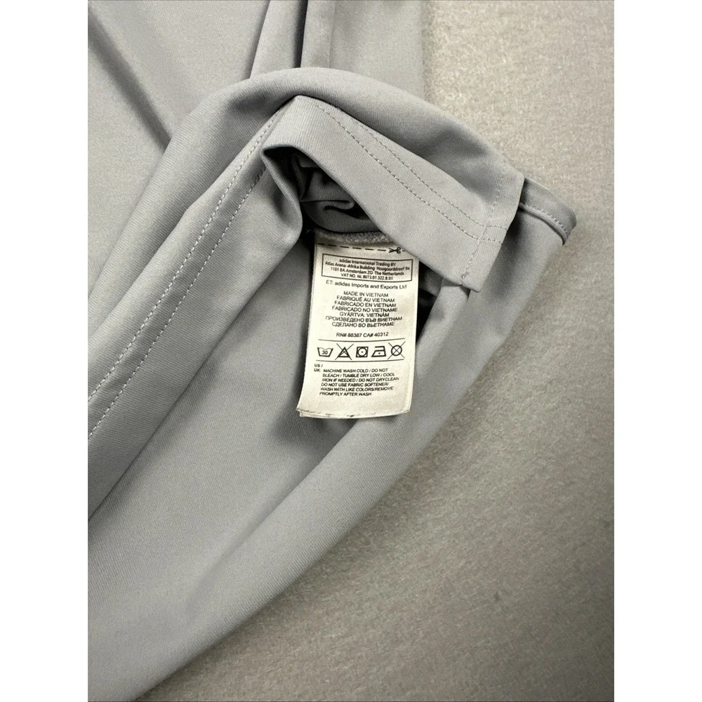 Adidas Men's Golf Polo Shirt‎ L Gray Purple Short Sleeve Collared